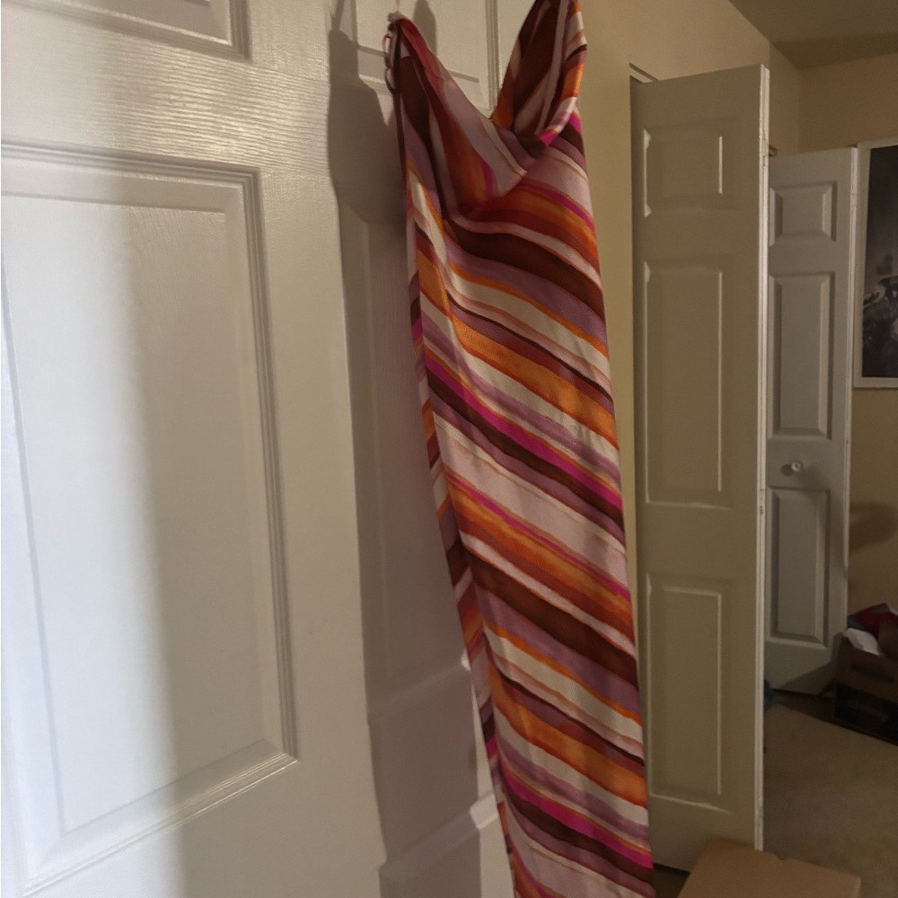 Striped Multicolor Maxi Dress